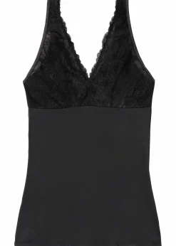 bonprix Wäsche·Corsagen & Negligés|Wäsche·Dessous^Shapetop mit Spitze und mittlerer Formkraft schwarz