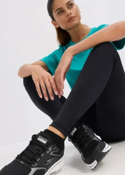 bonprix Bekleidung·Sweat|Bekleidung·Kleider^Shaping-Sport-Leggings aus stabilem Baumwollgrifff schwarz