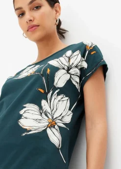 bonprix Shirts & Tops|Nachhaltigere Materialien^Shirt tiefgrün floral