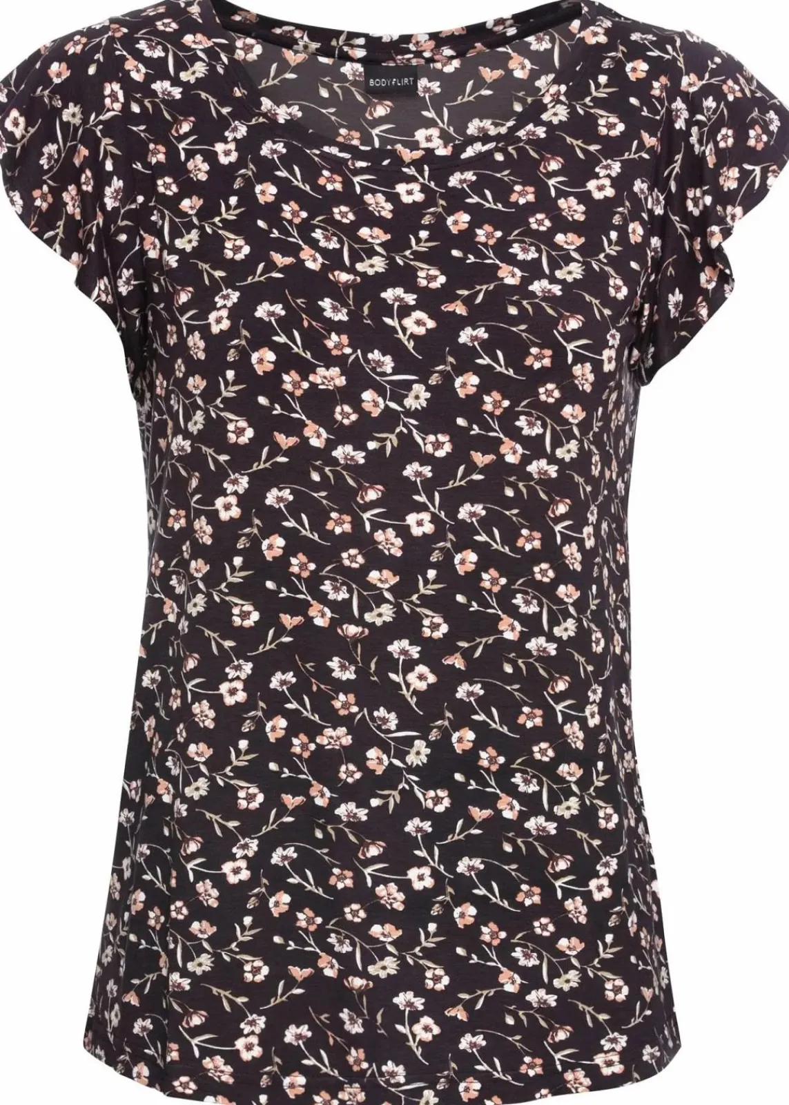 bonprix Shirts & Tops|Nachhaltigere Materialien^Shirt schwarz geblümt