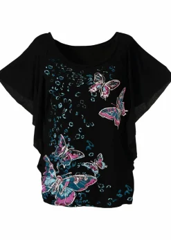 bonprix Shirts & Tops|Nachhaltigere Materialien^Shirt schwarz bedruckt