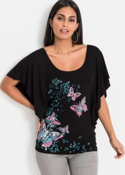 bonprix Shirts & Tops|Nachhaltigere Materialien^Shirt schwarz bedruckt