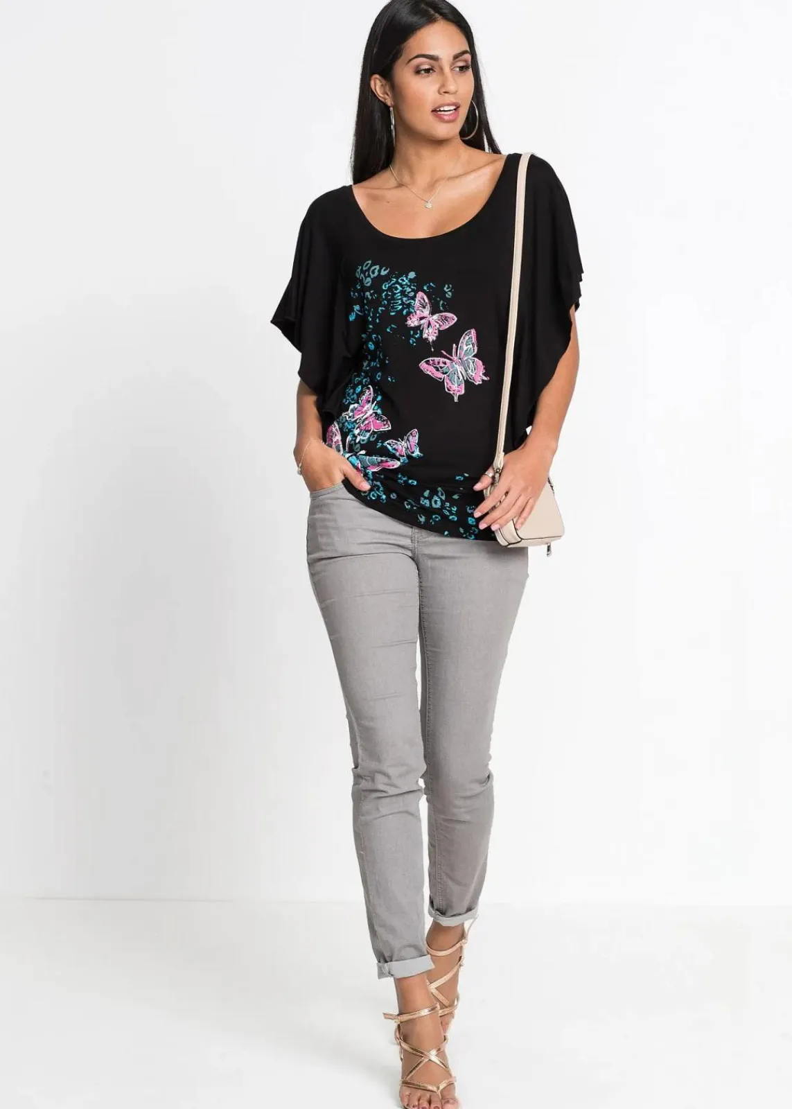 bonprix Shirts & Tops|Nachhaltigere Materialien^Shirt schwarz bedruckt