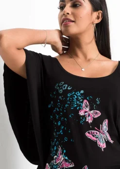 bonprix Shirts & Tops|Nachhaltigere Materialien^Shirt schwarz bedruckt
