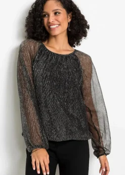 bonprix Shirts & Tops^Shirt schwarz/silber