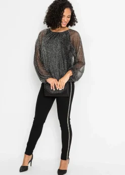 bonprix Shirts & Tops^Shirt schwarz/silber