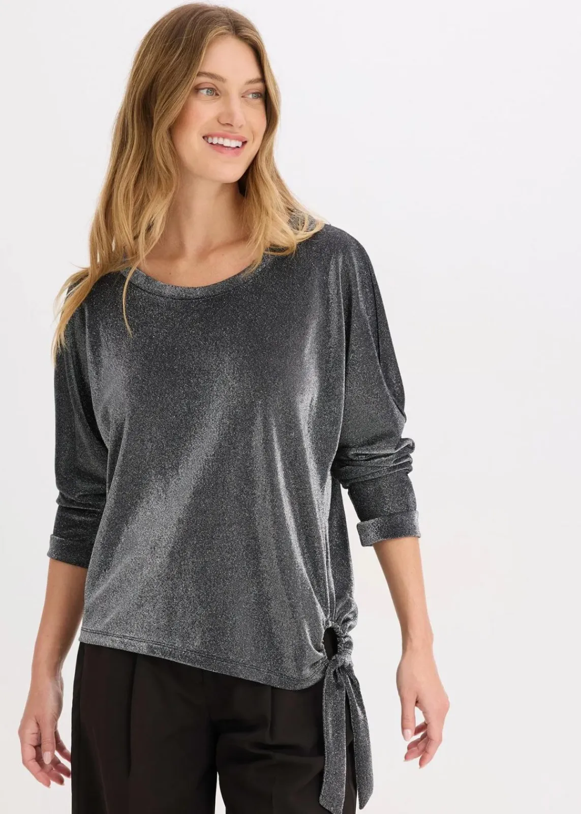 bonprix Shirts & Tops^Shirt schwarz/silber