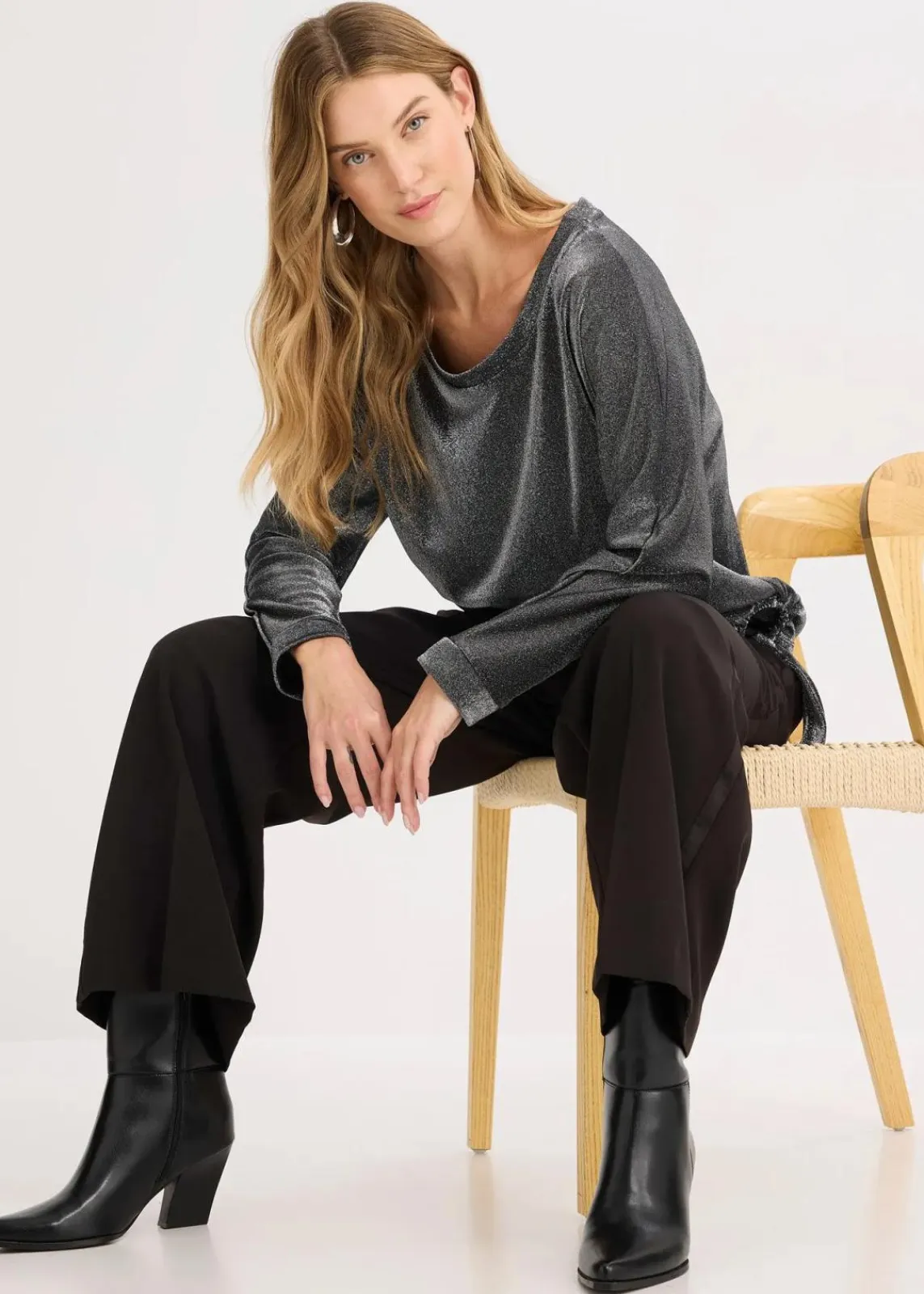 bonprix Shirts & Tops^Shirt schwarz/silber