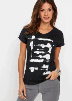 bonprix Shirts & Tops^Shirt schwarz/weiß bedruckt