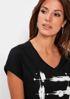 bonprix Shirts & Tops^Shirt schwarz/weiß bedruckt