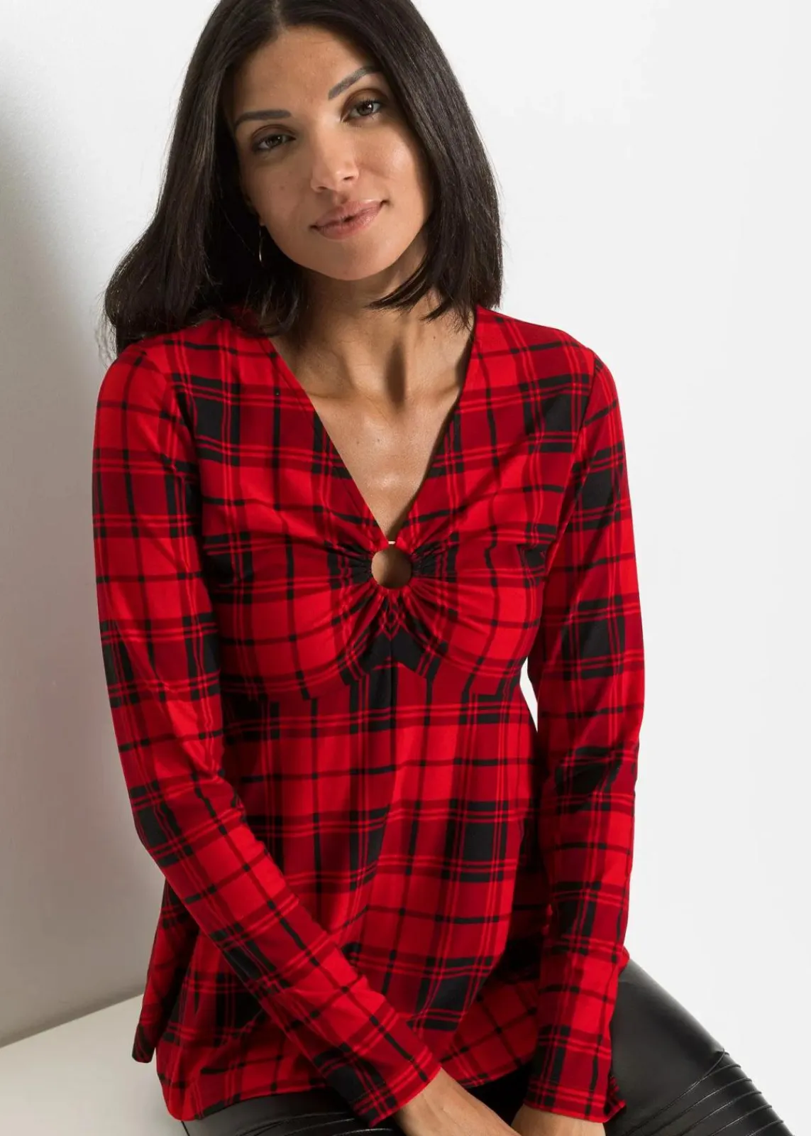 bonprix Shirts & Tops^Shirt rot/schwarz kariert