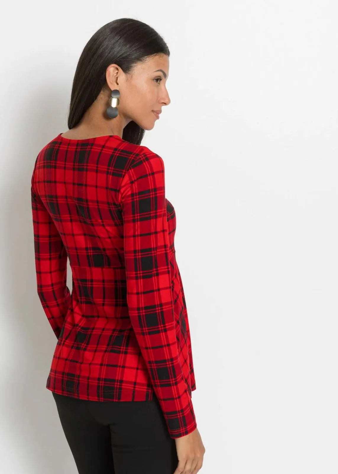 bonprix Shirts & Tops^Shirt rot/schwarz kariert