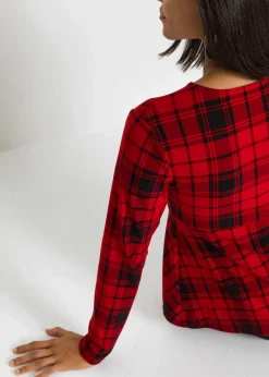 bonprix Shirts & Tops^Shirt rot/schwarz kariert
