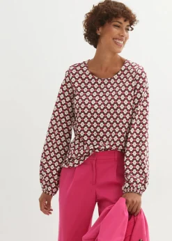 bonprix Shirts & Tops^Shirt kastanienrot/pinklady bedruckt