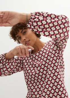 bonprix Shirts & Tops^Shirt kastanienrot/pinklady bedruckt