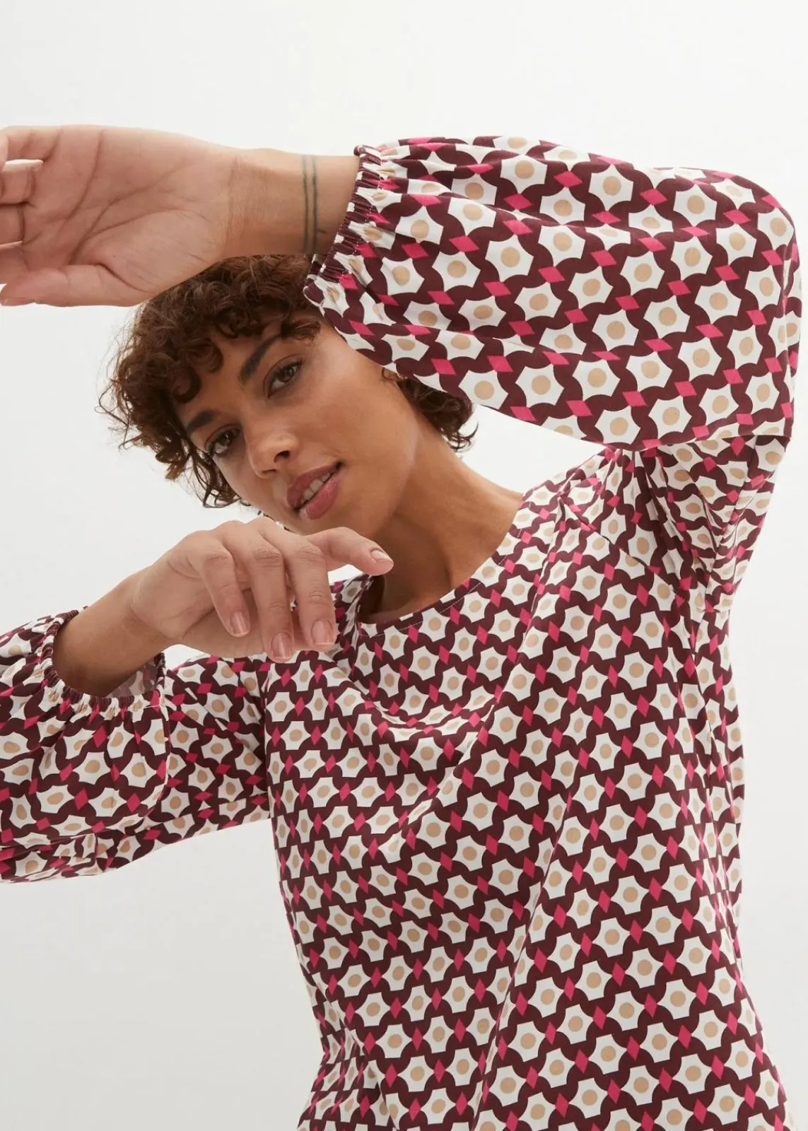 bonprix Shirts & Tops^Shirt kastanienrot/pinklady bedruckt