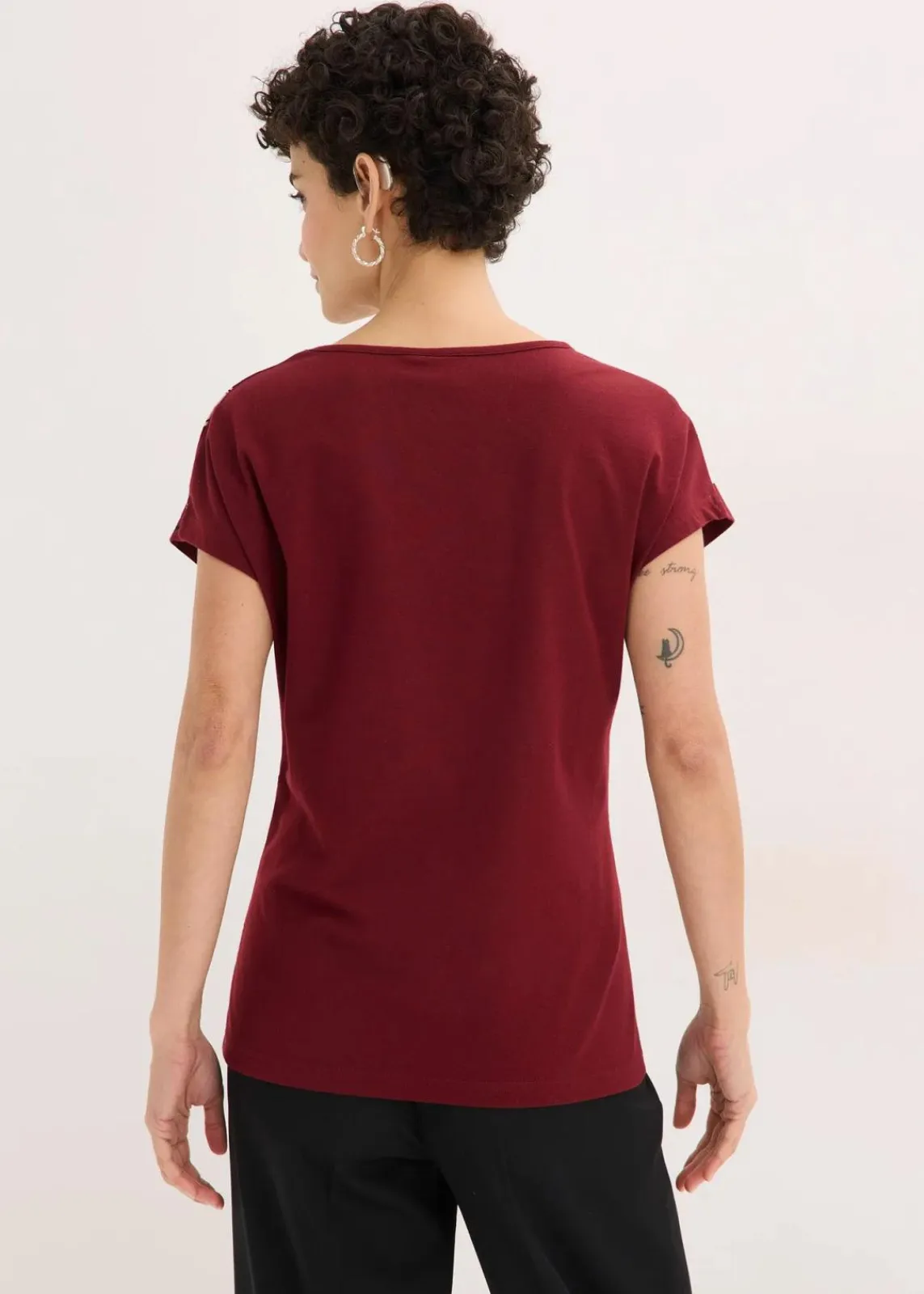 bonprix Shirts & Tops|Nachhaltigere Materialien^Shirt rubinrot/hellrosa/taupe floral