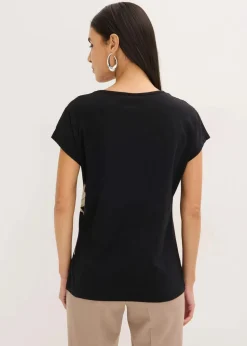 bonprix Nachhaltigere Materialien|Shirts & Tops^Shirt schwarz/hellsand/camel floral