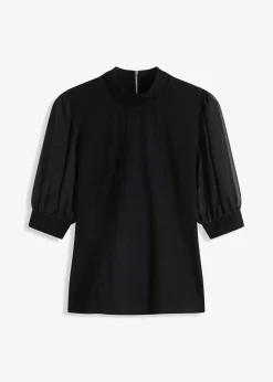 bonprix Shirts & Tops^Shirt aus Baumwolle schwarz