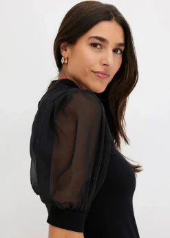 bonprix Shirts & Tops^Shirt aus Baumwolle schwarz