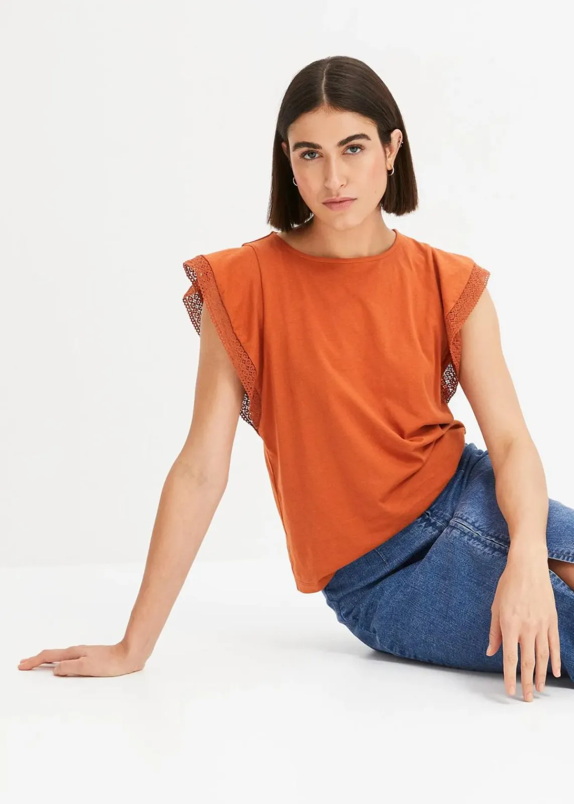 bonprix Shirts & Tops^Shirt aus Baumwolle orangebraun