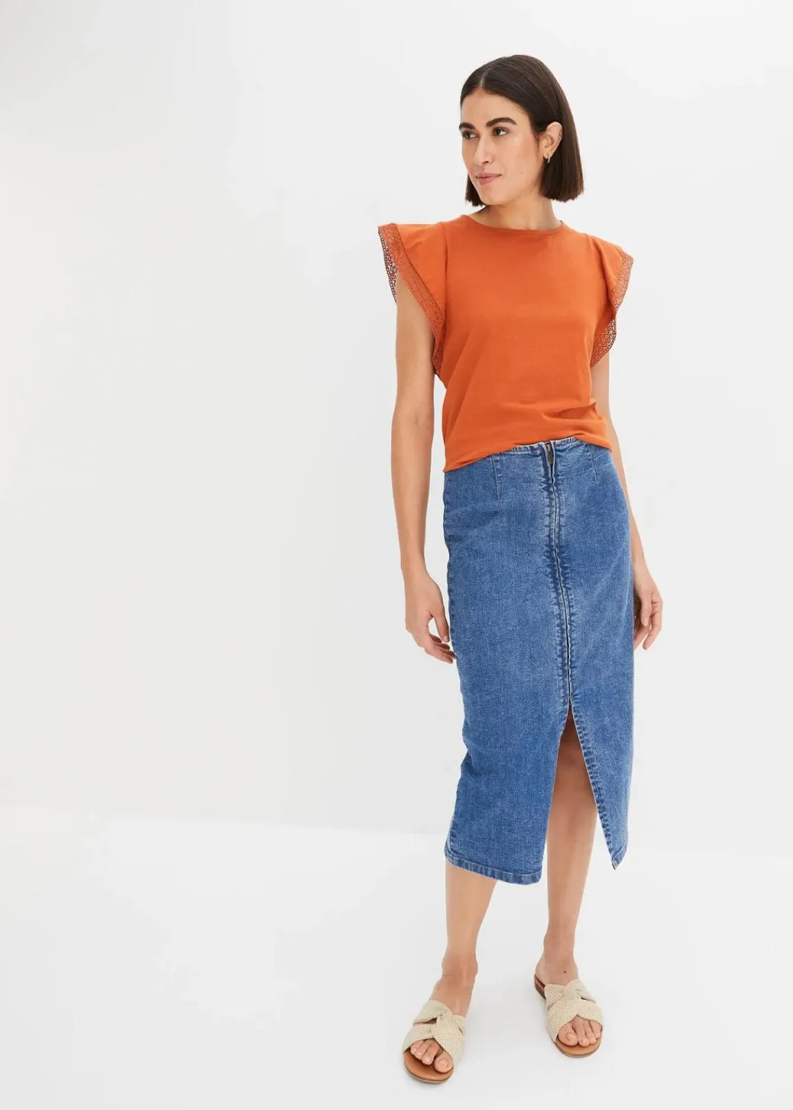bonprix Shirts & Tops^Shirt aus Baumwolle orangebraun