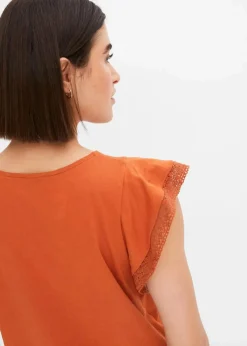 bonprix Shirts & Tops^Shirt aus Baumwolle orangebraun