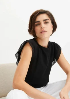 bonprix Shirts & Tops^Shirt aus Baumwolle schwarz