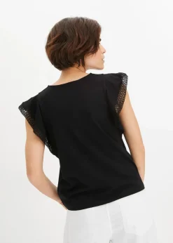 bonprix Shirts & Tops^Shirt aus Baumwolle schwarz