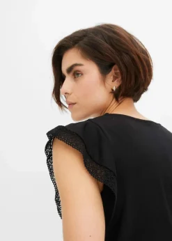 bonprix Shirts & Tops^Shirt aus Baumwolle schwarz