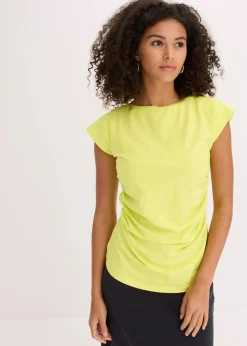 bonprix Shirts & Tops^Shirt aus Baumwolle mit Stretch zitrusgelb