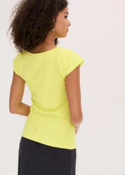 bonprix Shirts & Tops^Shirt aus Baumwolle mit Stretch zitrusgelb