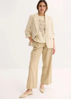 bonprix Shirts & Tops^Shirt aus Baumwolle mit Nietenapplikation hellsand