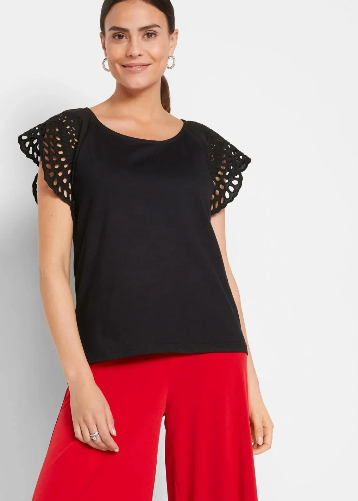 bonprix Shirts & Tops|Nachhaltigere Materialien^Shirt aus Baumwoll-Mix schwarz