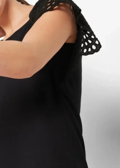 bonprix Shirts & Tops|Nachhaltigere Materialien^Shirt aus Baumwoll-Mix schwarz