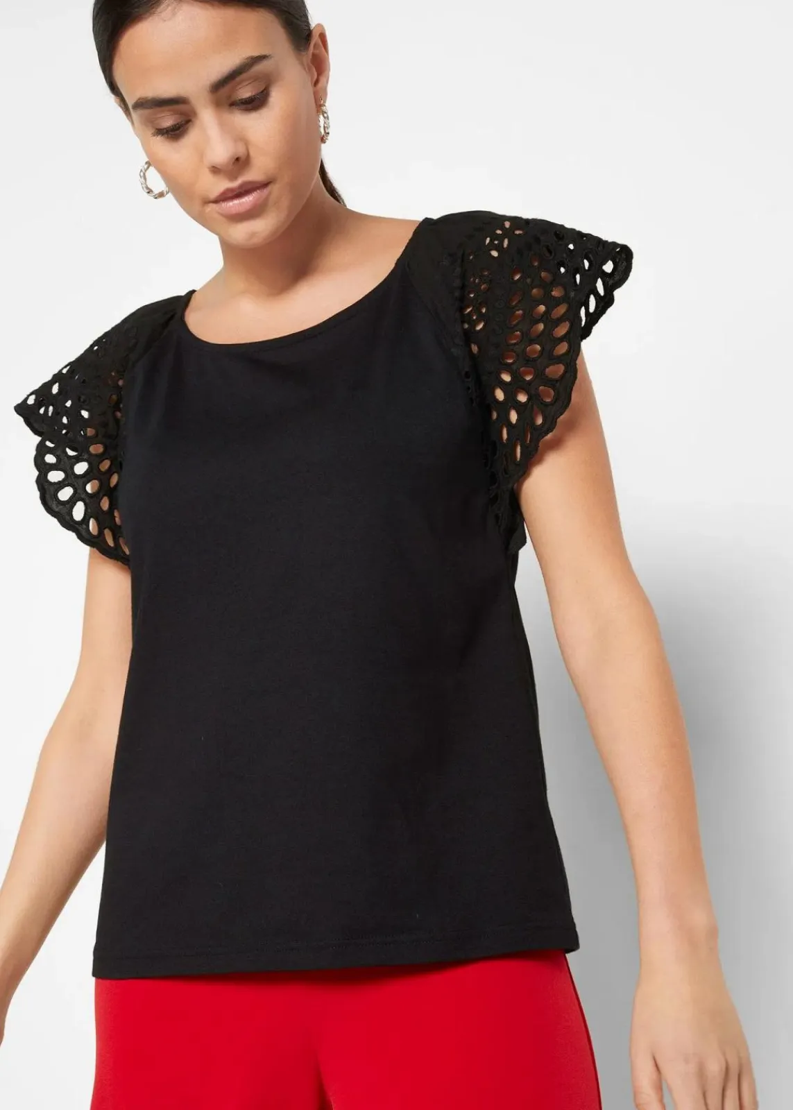 bonprix Shirts & Tops|Nachhaltigere Materialien^Shirt aus Baumwoll-Mix schwarz