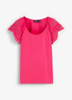 bonprix Nachhaltigere Materialien|Shirts & Tops^Shirt aus Baumwoll-Mix pinklady