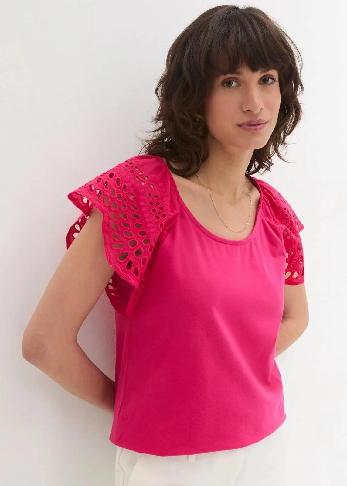 bonprix Nachhaltigere Materialien|Shirts & Tops^Shirt aus Baumwoll-Mix pinklady