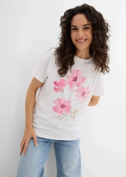 bonprix Shirts & Tops^Shirt aus Bio-Baumwolle weiß bedruckt