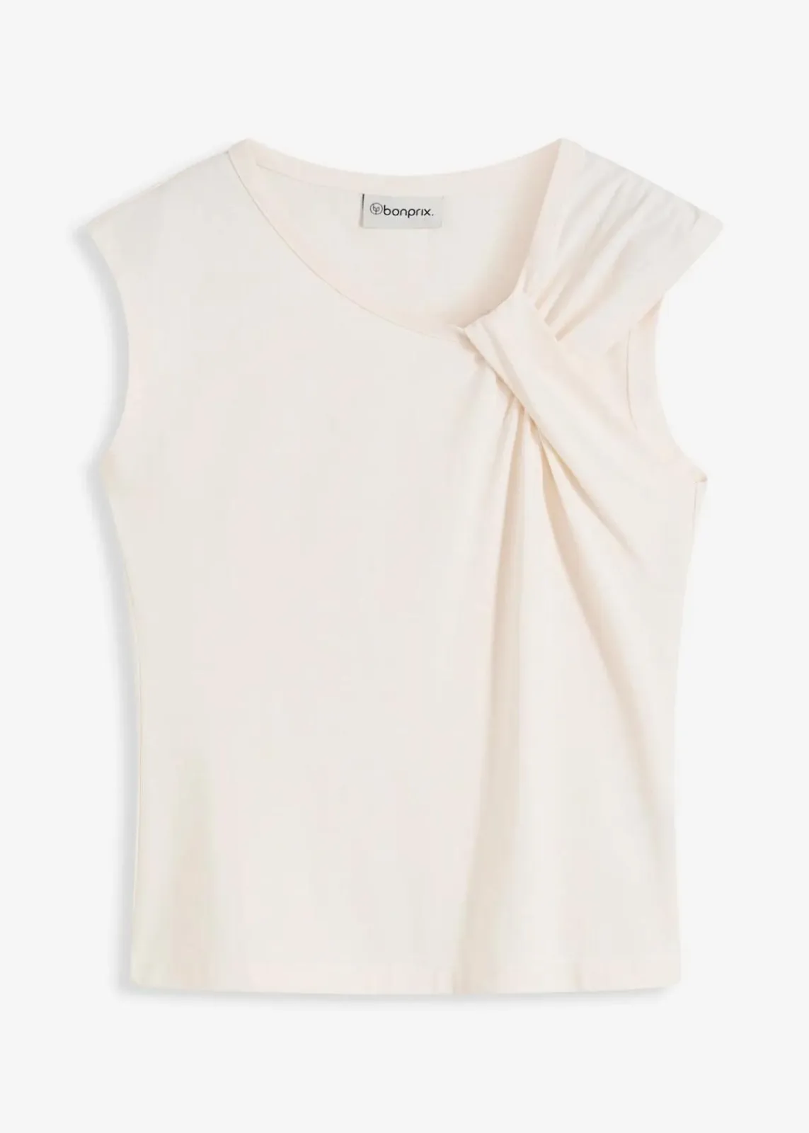 bonprix Shirts & Tops^Shirt aus elastischem Baumwoll-Mix naturbeige