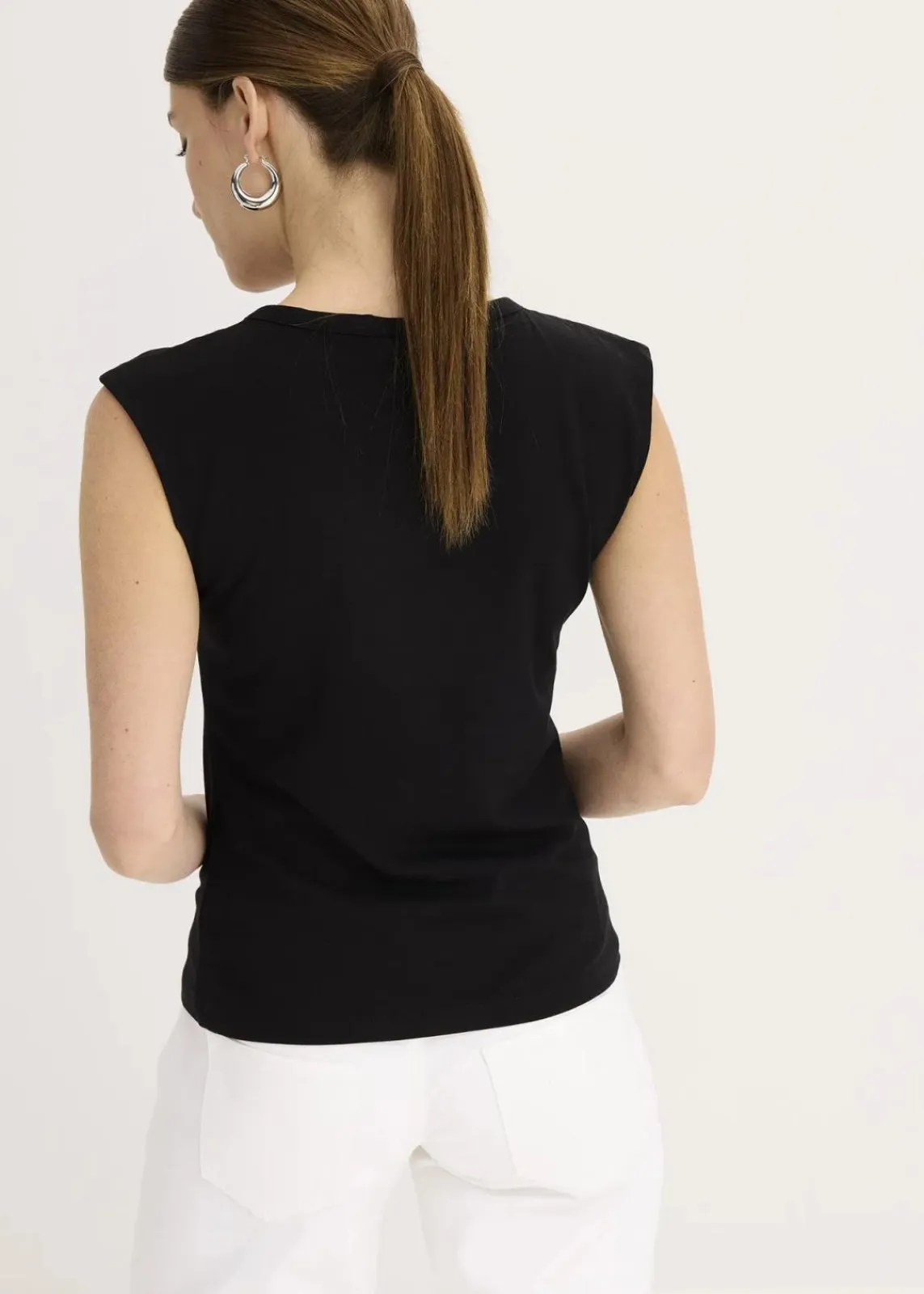 bonprix Shirts & Tops^Shirt aus elastischem Baumwoll-Mix schwarz