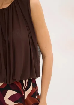 bonprix Shirts & Tops^Shirt aus feinem Mesh dunkelbraun