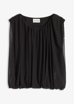 bonprix Shirts & Tops^Shirt aus feinem Mesh schwarz