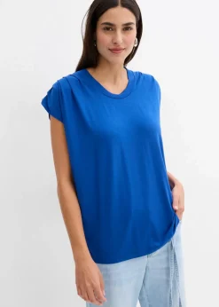 bonprix Shirts & Tops^Shirt aus fließendem Viskose-Mix enzianblau