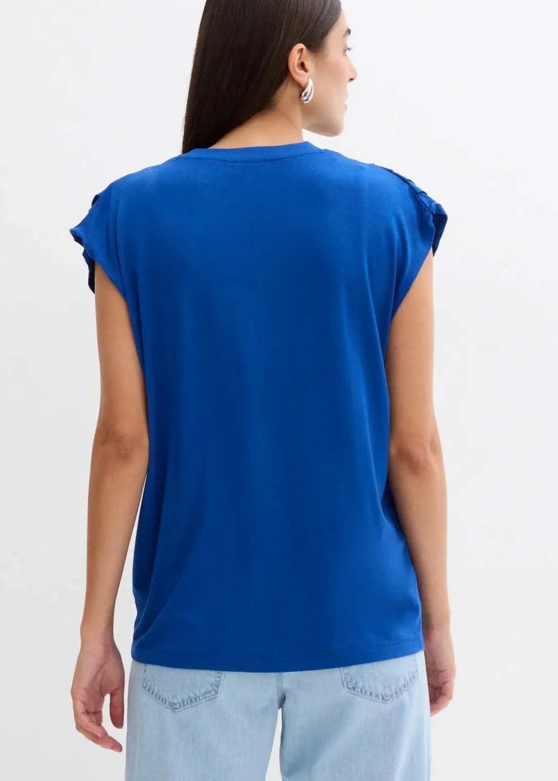 bonprix Shirts & Tops^Shirt aus fließendem Viskose-Mix enzianblau