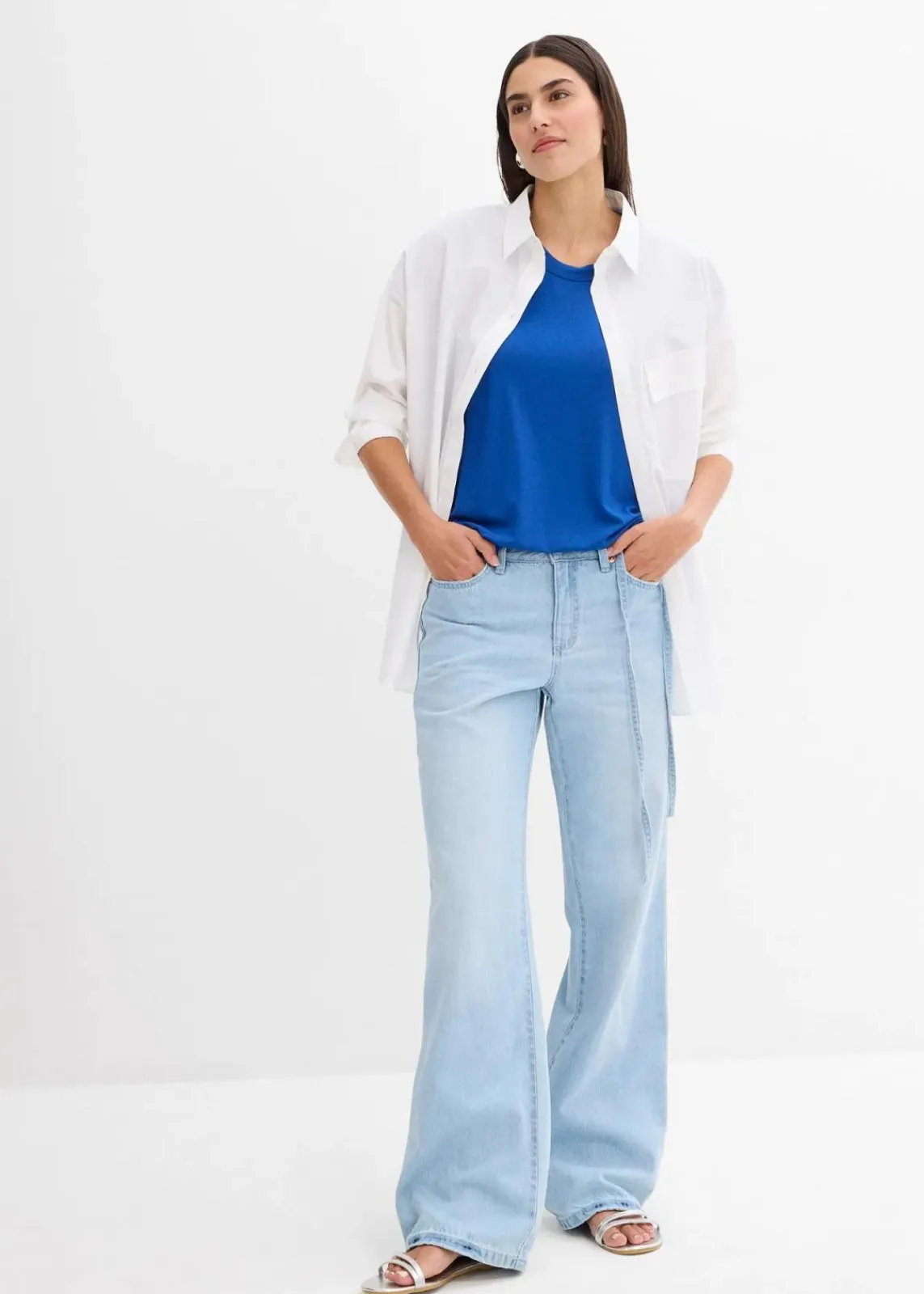 bonprix Shirts & Tops^Shirt aus fließendem Viskose-Mix enzianblau