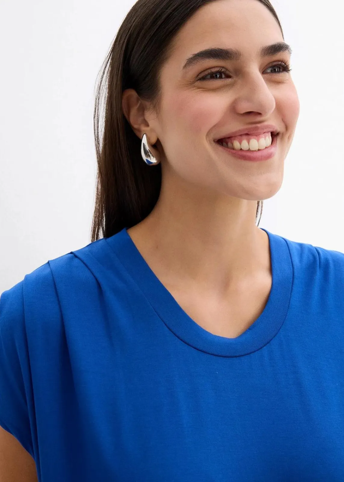 bonprix Shirts & Tops^Shirt aus fließendem Viskose-Mix enzianblau