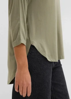 bonprix Shirts & Tops^Shirt aus fließendem Viskose-Mix oliv