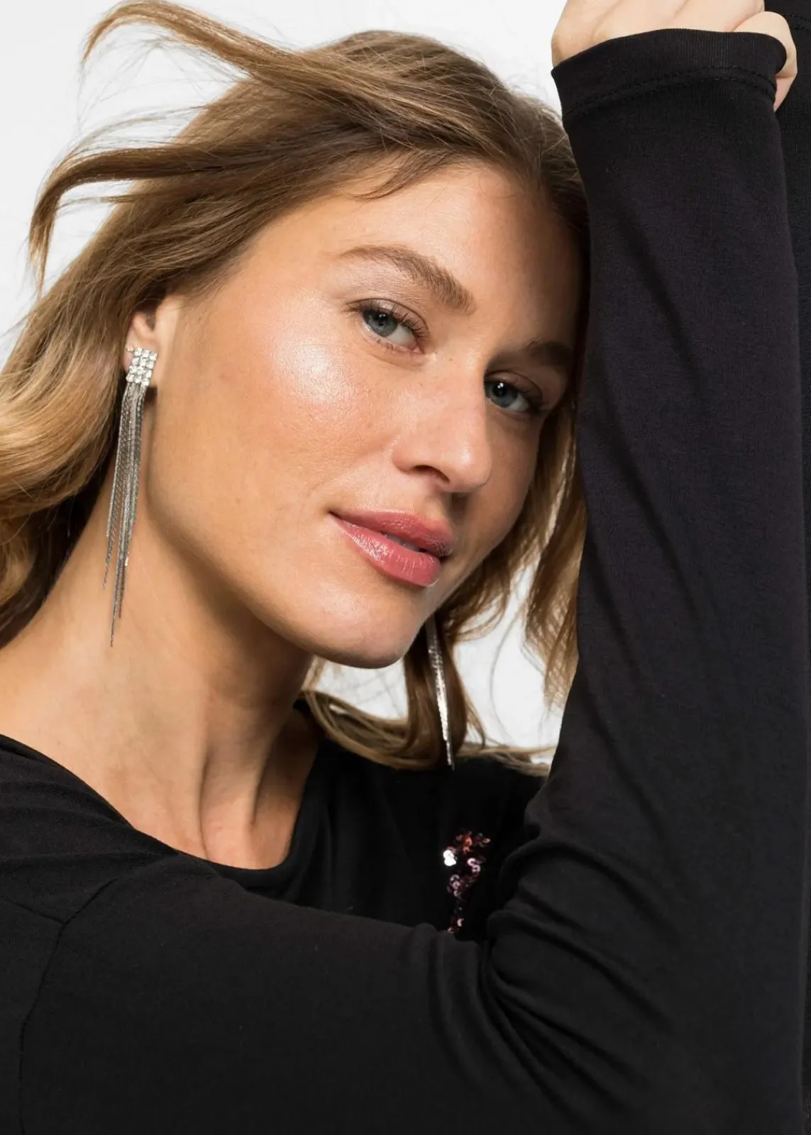 bonprix Nachhaltigere Materialien|Shirts & Tops^Shirt aus fließendem Viskose-Mix schwarz