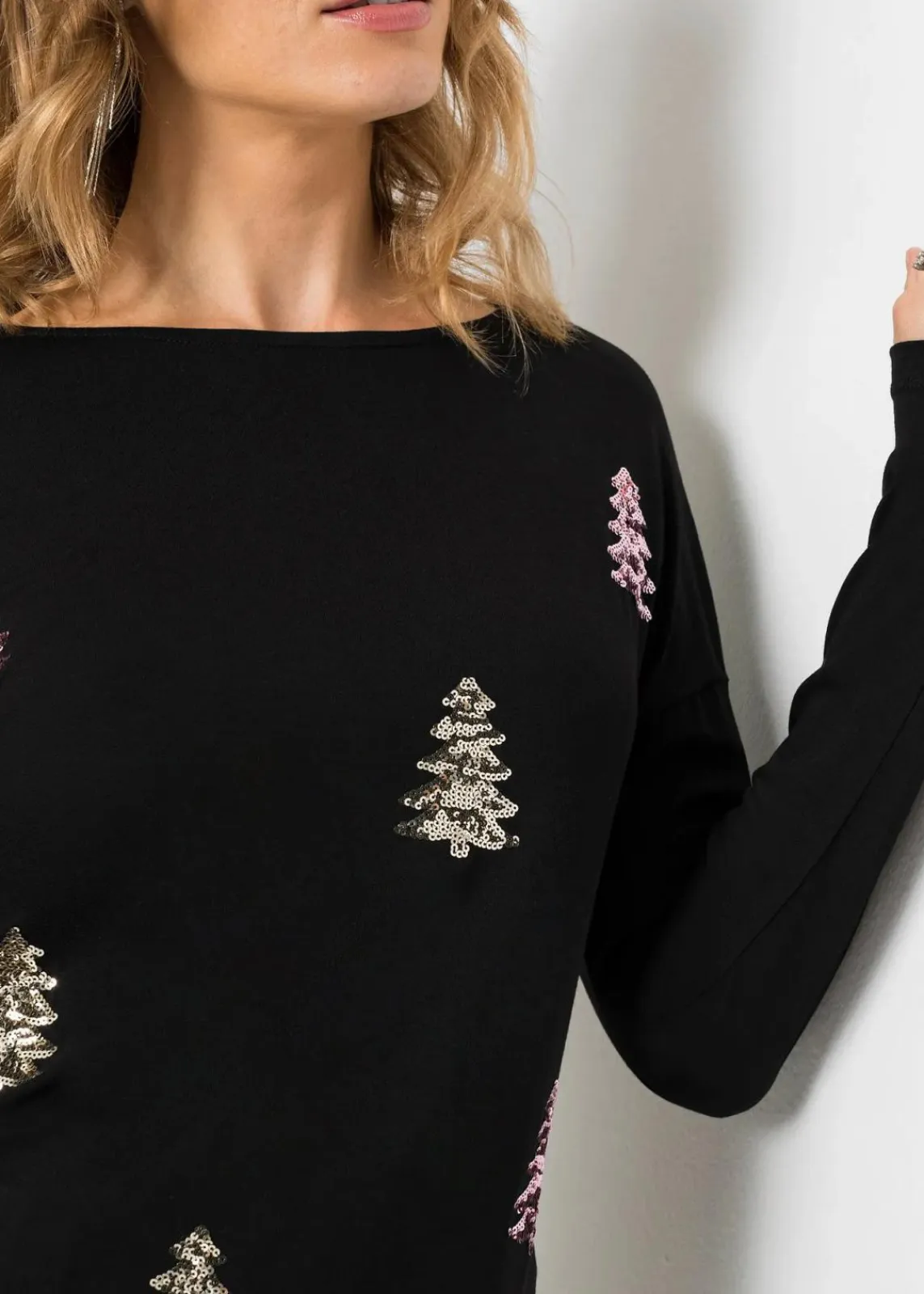 bonprix Nachhaltigere Materialien|Shirts & Tops^Shirt aus fließendem Viskose-Mix schwarz
